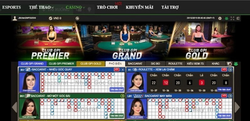 Trò chơi hấp dẫn có tại Casino hiện nay